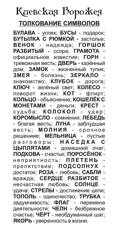 Пасьянс "Киевская ворожея"